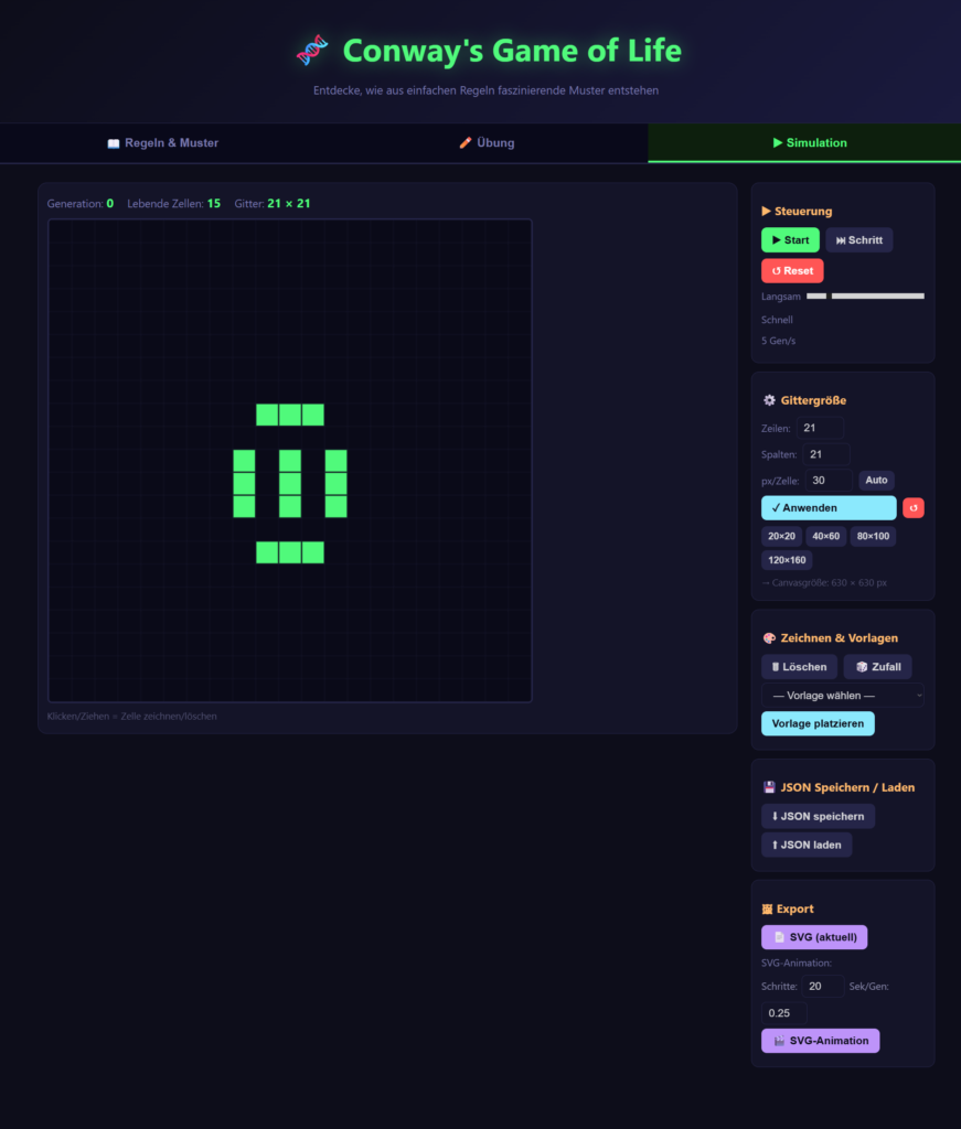 Conway's Game of Life: Simulation